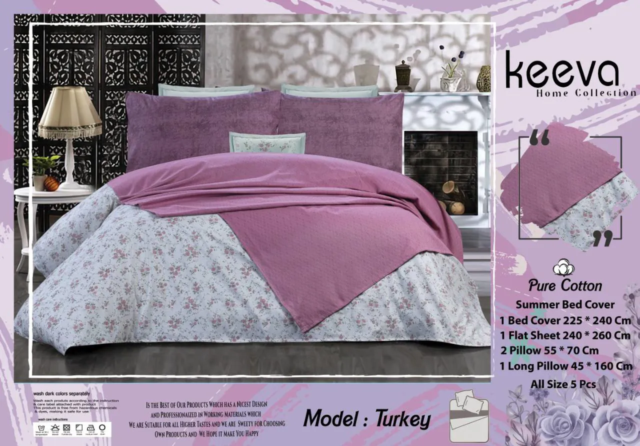 طقم ملاية بالكوفرتة خامة قطن 100%